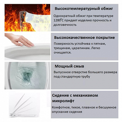 Подвесной унитаз Ceruttispa AMI Aria CT8780 безободковый Подвесной унитаз Ceruttispa AMI Aria CT8780 безободковый