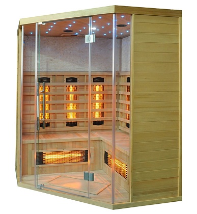 Купить Инфракрасная сауна SaunaMagic Glass RCS Corner Medium для квартиры с доставкой 