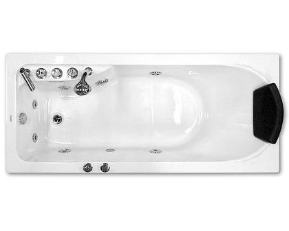 Акриловая ванна GEMY G9006-1.7 B L 172х77 с гидромассажем