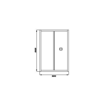 Душевая дверь в нишу Ceruttispa Bella D91T 90x195 складная, стекло прозрачное